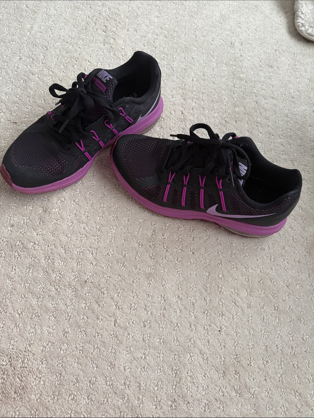 Nike Women's Black with Purple Accent Athletic Trainers